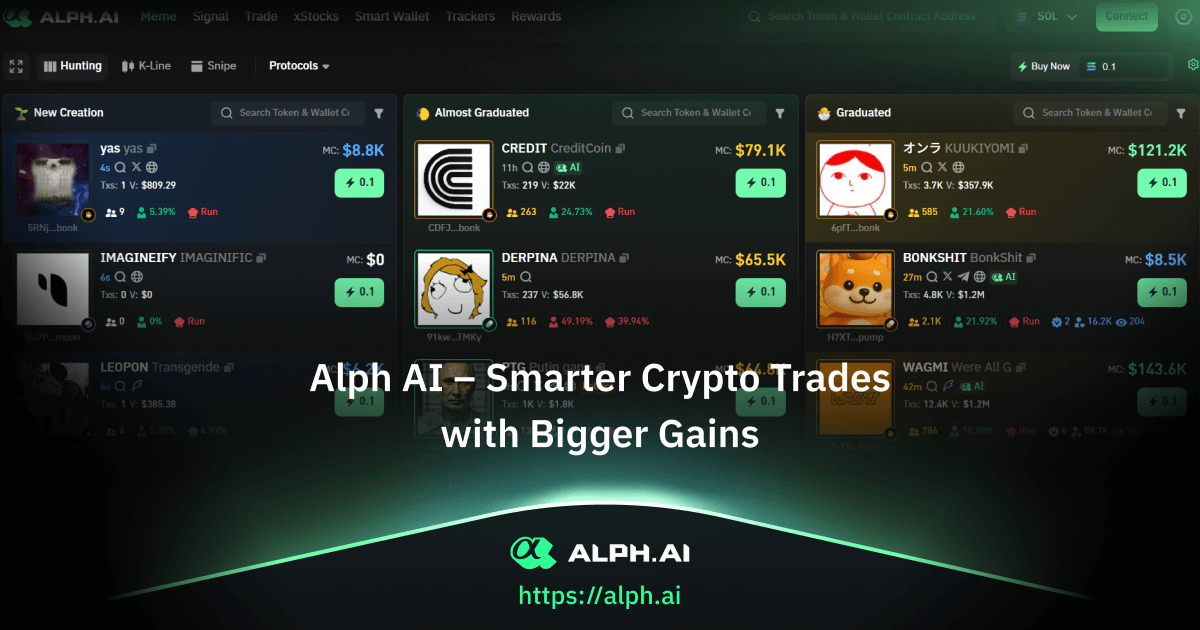 Alph AI – 更智能的加密货币交易，更高收益 | Alpha 交易平台